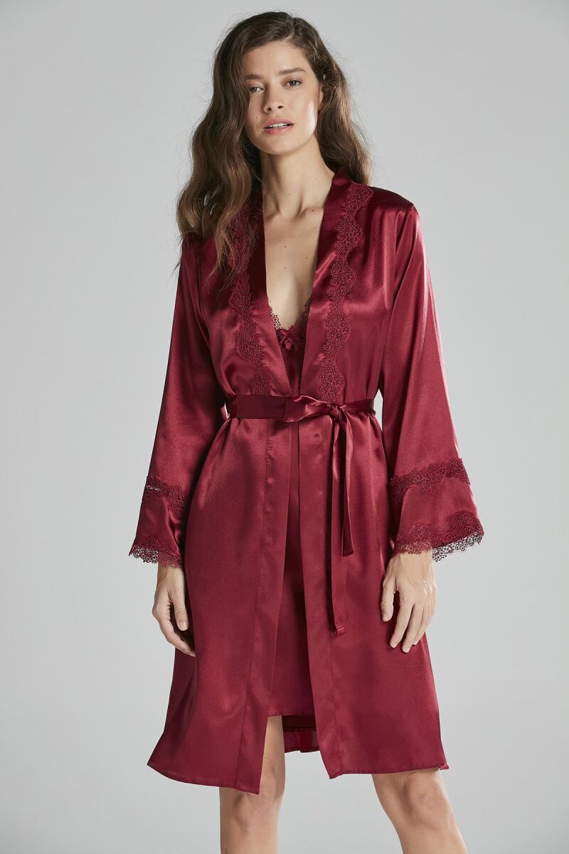 Saten Altılı Gelin Çeyiz Seti - 6965 Bordo